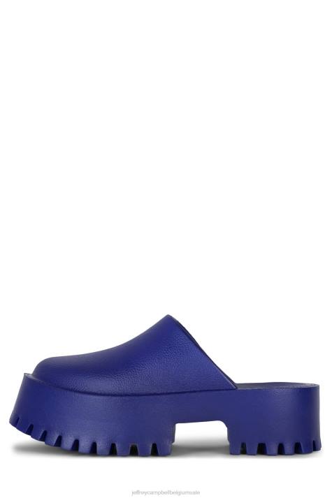 vrouwen Jeffrey Campbell verstoppen blauw V2LZ1693 muilezel met hakken