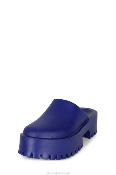 vrouwen Jeffrey Campbell verstoppen blauw V2LZ1693 muilezel met hakken