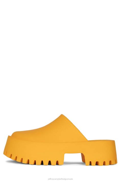 vrouwen Jeffrey Campbell verstoppen geel V2LZ1692 muilezel met hakken