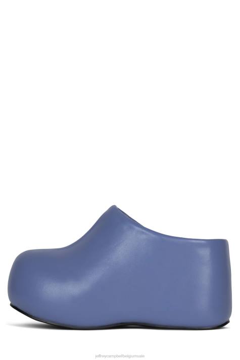 vrouwen Jeffrey Campbell verstoppen stoffig blauw V2LZ1647 muilezel met hakken