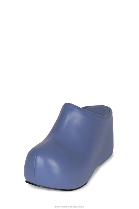 vrouwen Jeffrey Campbell verstoppen stoffig blauw V2LZ1647 muilezel met hakken