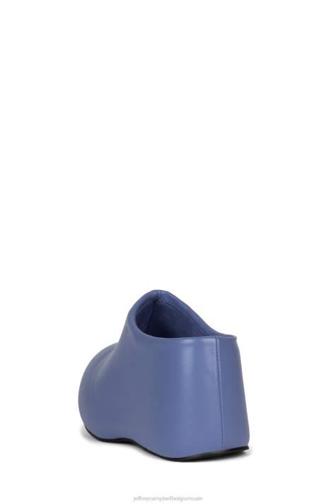 vrouwen Jeffrey Campbell verstoppen stoffig blauw V2LZ1647 muilezel met hakken