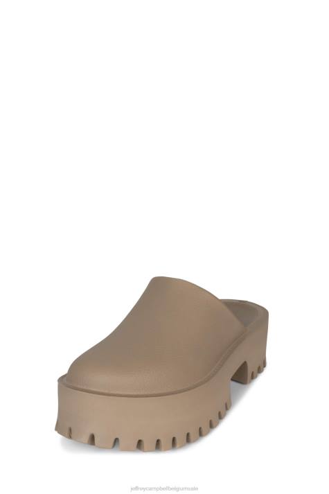 vrouwen Jeffrey Campbell verstoppen taupe V2LZ1688 muilezel met hakken
