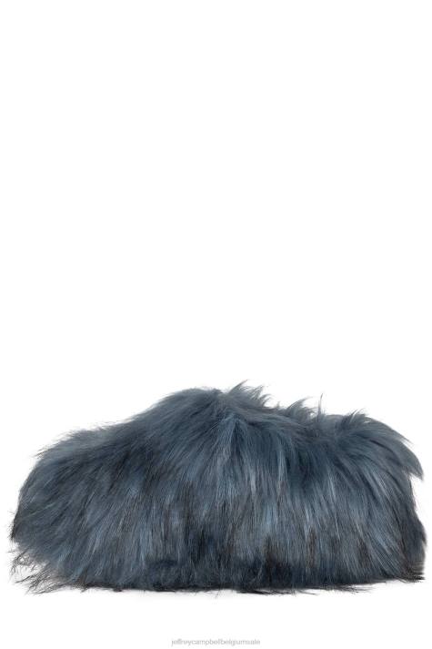 vrouwen Jeffrey Campbell verstopping-f blauw V2LZ1733 muilezel met hakken