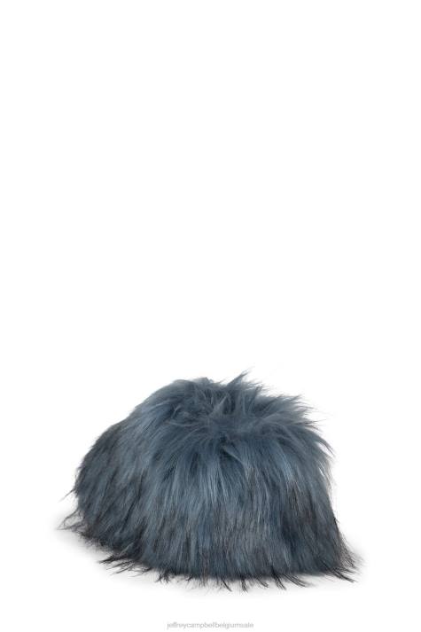 vrouwen Jeffrey Campbell verstopping-f blauw V2LZ1733 muilezel met hakken