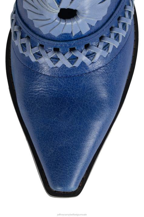 vrouwen Jeffrey Campbell weeft blauwe combi V2LZ1728 muilezel met hakken