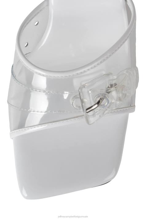 vrouwen Jeffrey Campbell aanspannen wit helder V2LZ1443 sandaal met hak