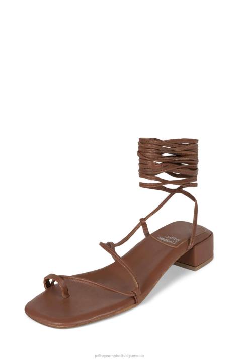 vrouwen Jeffrey Campbell agaat-2 bruin V2LZ1597 sandaal met hak