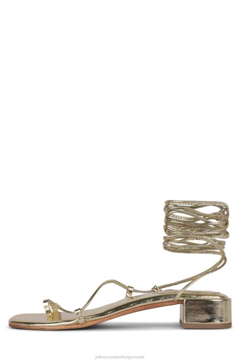 vrouwen Jeffrey Campbell agaat-2 goud V2LZ1598 sandaal met hak