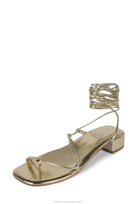 vrouwen Jeffrey Campbell agaat-2 goud V2LZ1598 sandaal met hak