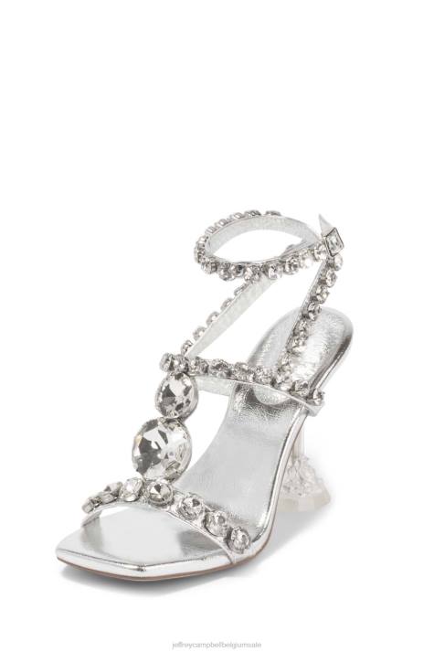 vrouwen Jeffrey Campbell anasta-lhh zilver helder V2LZ1577 sandaal met hak