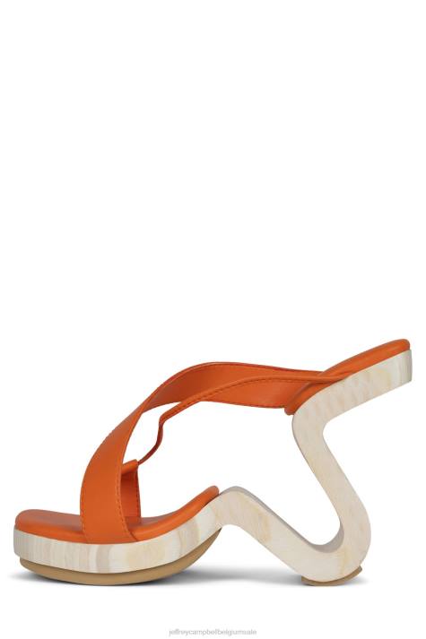 vrouwen Jeffrey Campbell arbelos oranje V2LZ114 sandaal met hak