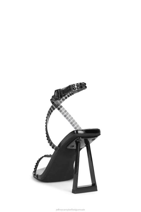 vrouwen Jeffrey Campbell begunstigd zwart V2LZ1508 sandaal met hak