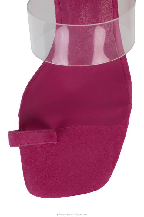 vrouwen Jeffrey Campbell berekenen fuchsia suède goud V2LZ1467 sandaal met hak