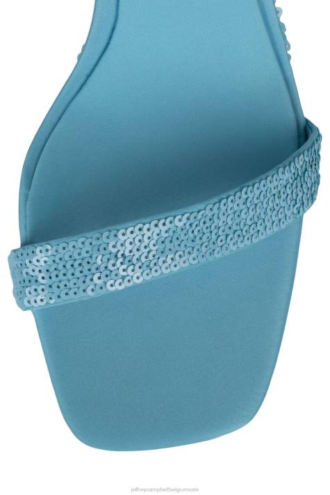 vrouwen Jeffrey Campbell bloemenlijn aqua pailletten V2LZ1550 sandaal met hak