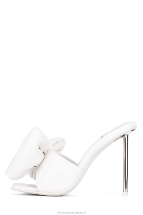 vrouwen Jeffrey Campbell buig neer wit V2LZ1534 sandaal met hak