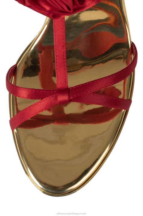 vrouwen Jeffrey Campbell camelia rood goud V2LZ1432 sandaal met hak