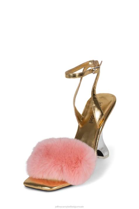 vrouwen Jeffrey Campbell charmeur goud roze V2LZ1517 sandaal met hak