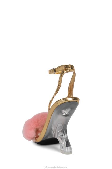 vrouwen Jeffrey Campbell charmeur goud roze V2LZ1517 sandaal met hak