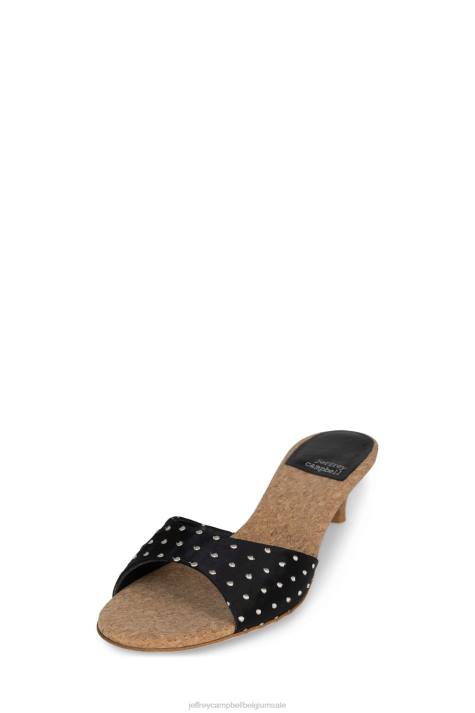 vrouwen Jeffrey Campbell chartreux kurk met zwarte stippen V2LZ1414 sandaal met hak