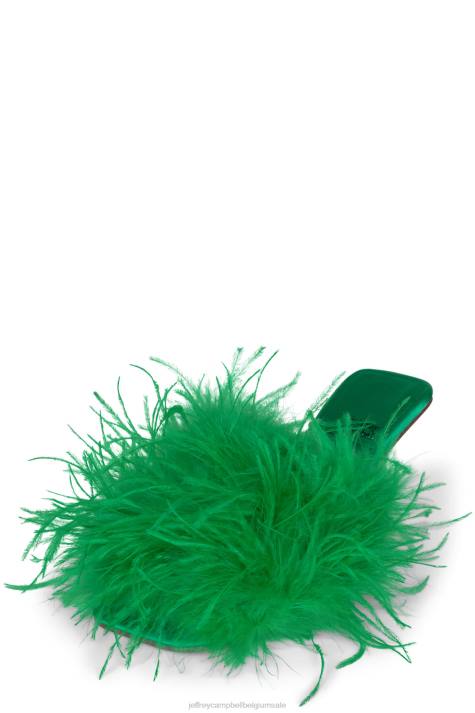 vrouwen Jeffrey Campbell chauffeur Fel groen V2LZ1522 sandaal met hak