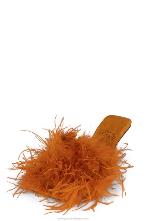 vrouwen Jeffrey Campbell chauffeur oranje V2LZ1545 sandaal met hak