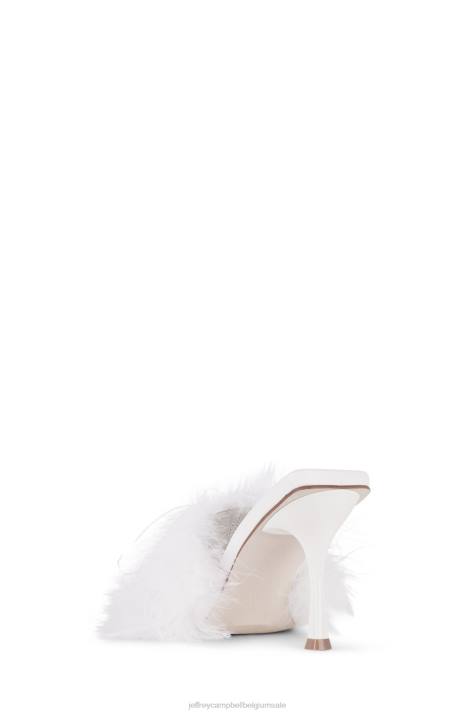 vrouwen Jeffrey Campbell chauffeur witte combi V2LZ1537 sandaal met hak