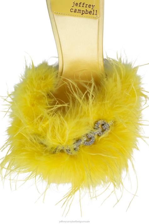 vrouwen Jeffrey Campbell dodie geel zilver V2LZ1515 sandaal met hak