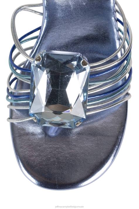 vrouwen Jeffrey Campbell echt juweeltje lichtblauw metallic multi V2LZ110 sandaal met hak