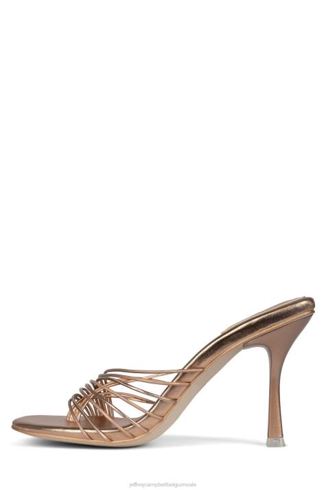 vrouwen Jeffrey Campbell ennuit rosé gouden combinatie V2LZ1593 sandaal met hak