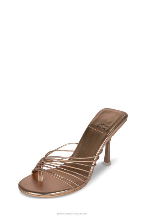 vrouwen Jeffrey Campbell ennuit rosé gouden combinatie V2LZ1593 sandaal met hak