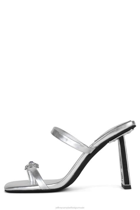 vrouwen Jeffrey Campbell erfstuk zilver blauw V2LZ1510 sandaal met hak