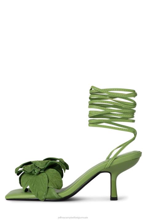 vrouwen Jeffrey Campbell essence groen suède V2LZ127 sandaal met hak