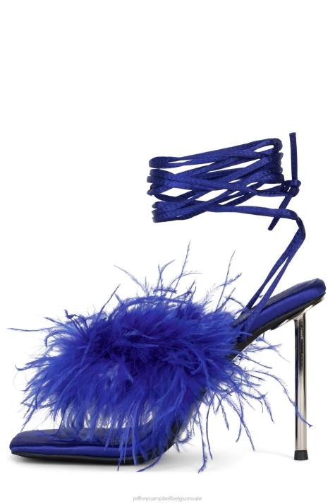vrouwen Jeffrey Campbell finesse blauw zilver V2LZ1504 sandaal met hak