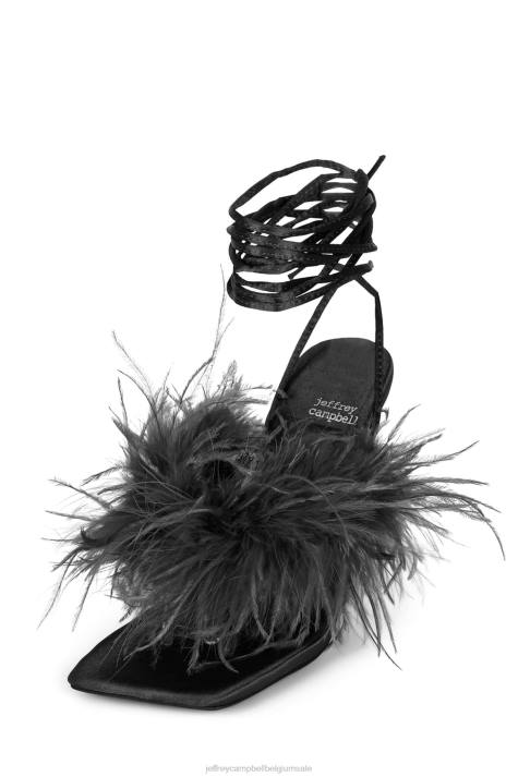 vrouwen Jeffrey Campbell finesse zwart zilver V2LZ1503 sandaal met hak