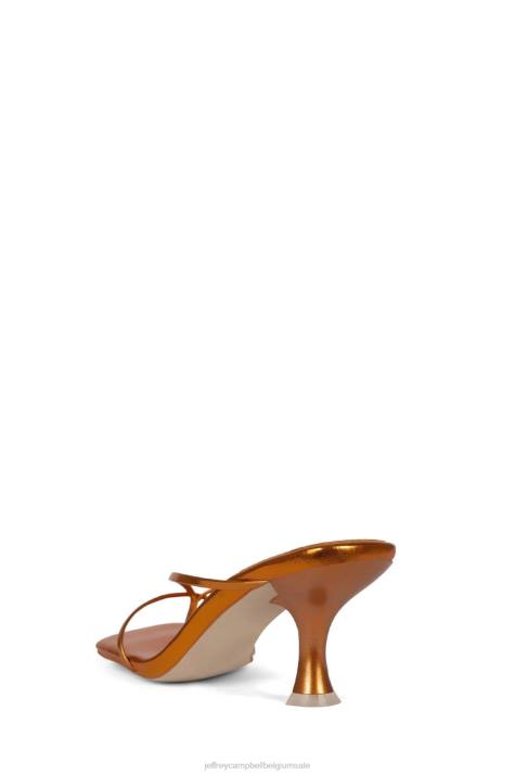 vrouwen Jeffrey Campbell flexx oranje metaalachtig V2LZ1587 sandaal met hak