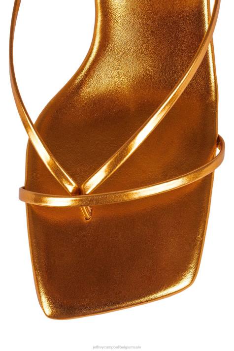 vrouwen Jeffrey Campbell flexx oranje metaalachtig V2LZ1587 sandaal met hak