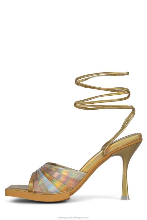 vrouwen Jeffrey Campbell gedragen goud multi V2LZ1607 sandaal met hak