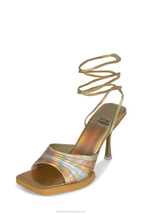 vrouwen Jeffrey Campbell gedragen goud multi V2LZ1607 sandaal met hak
