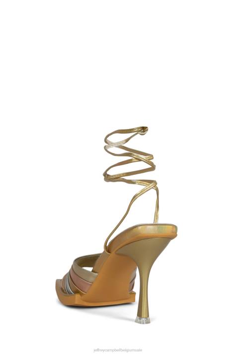 vrouwen Jeffrey Campbell gedragen goud multi V2LZ1607 sandaal met hak
