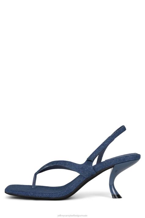 vrouwen Jeffrey Campbell gefuseerd-nb blauw spijkerstof V2LZ1405 sandaal met hak