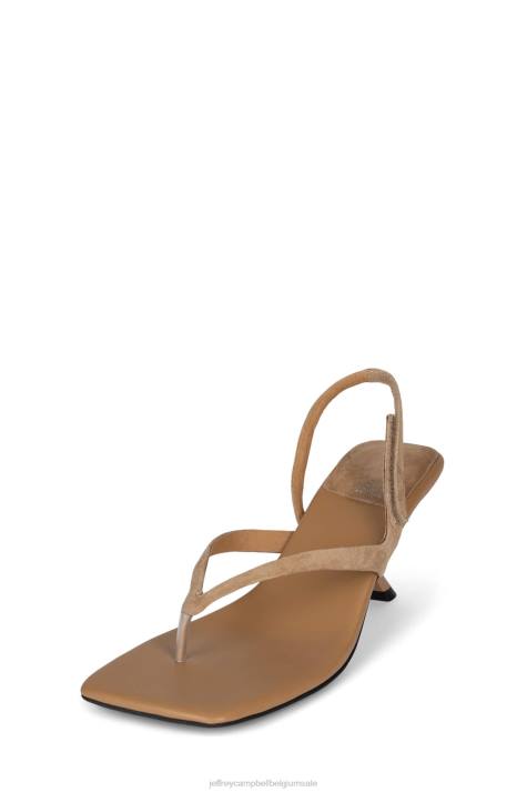 vrouwen Jeffrey Campbell gefuseerd-nb natuurlijk suède V2LZ102 sandaal met hak