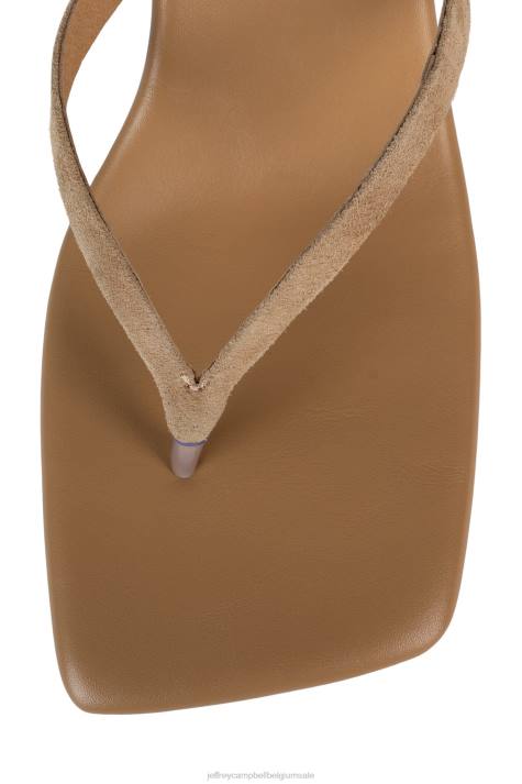 vrouwen Jeffrey Campbell gefuseerd-nb natuurlijk suède V2LZ102 sandaal met hak