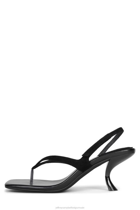 vrouwen Jeffrey Campbell gefuseerd-nb zwart suède V2LZ103 sandaal met hak