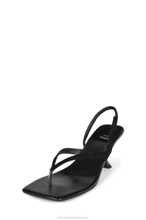 vrouwen Jeffrey Campbell gefuseerd-nb zwart suède V2LZ103 sandaal met hak
