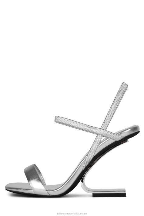 vrouwen Jeffrey Campbell geometrisch zilver zilver V2LZ1520 sandaal met hak