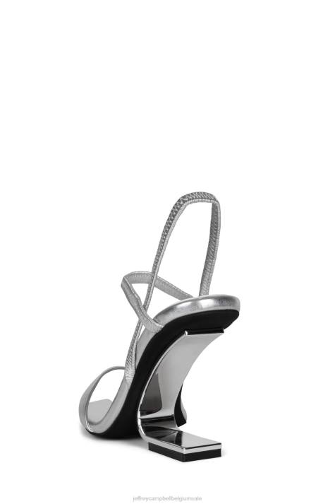 vrouwen Jeffrey Campbell geometrisch zilver zilver V2LZ1520 sandaal met hak
