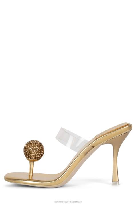 vrouwen Jeffrey Campbell gepolijst goud duidelijk V2LZ1502 sandaal met hak