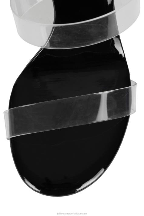 vrouwen Jeffrey Campbell godheid helder zwart lak zwart V2LZ1601 sandaal met hak