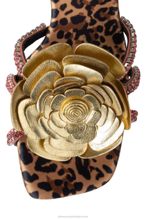 vrouwen Jeffrey Campbell goudsbloem jachtluipaard goud multi V2LZ1476 sandaal met hak